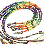 Плетеный браслет фенечка разноцветный с узелками
